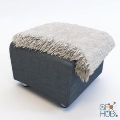 3D model IKEA Klippan pouf