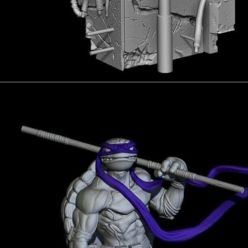 3D model Tenage Mutant Ninja Turtle Diaroma – 3D Print