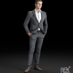 3D model Business Man HQ 3D-Scan 01