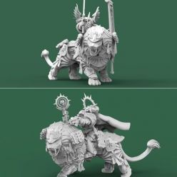 3D model Angelic Lion Knights – 3D Print