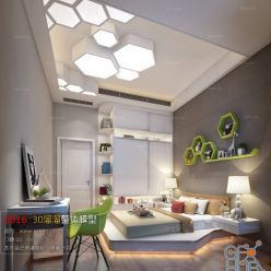 3D model Bedroom Space A014
