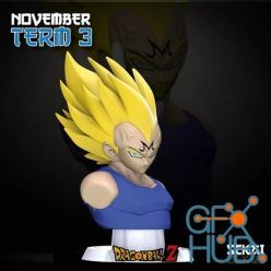 3D model ﻿Vegeta Bust Sekai – 3D Print