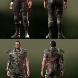 3D model Leather Armour PBR