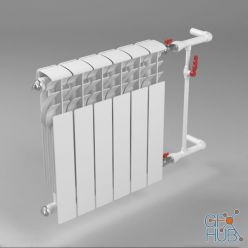 3D model Bimetallic heating radiator