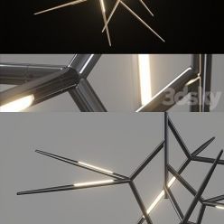 3D model Chandelier Venicem Spear chandelier (3 materials)