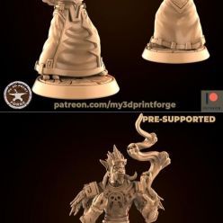 3D model Tribe Troll Priest with Shadow Spell – 3D Print