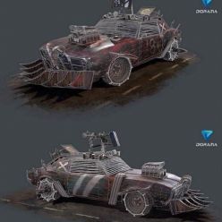 3D model Zombie Smasher Car