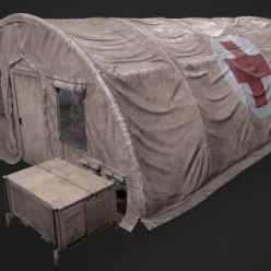 3D model Military tent asset