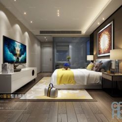 3D model Bedroom Space A039
