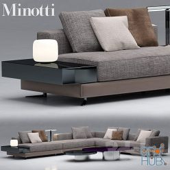 3D model Sofa minotti sofas white