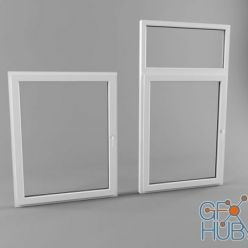 3D model Simple plastic windows