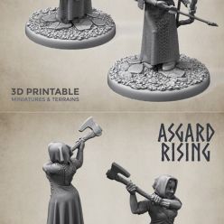 3D model Asgard Rising - 5 x Female Villagers Townsfolk – 3D Print