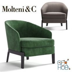 3D model Chelsea armchair by Molteni&c