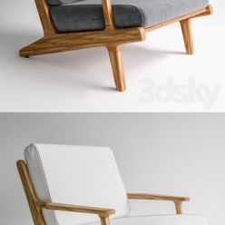 3D model Gloster Bay lounge chair
