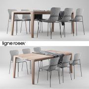 3D model Spirit Of Forest table and Ettoriano chair by Ligne Roset