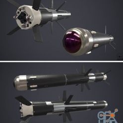 3D model Javelin Missile PBR