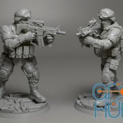 3D model Albino Raven USA Soldier – 3D Print