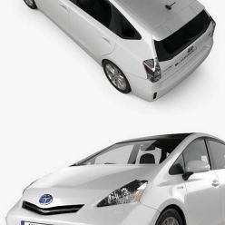3D model Toyota Prius V 2011