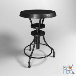 3D model Barstool Black