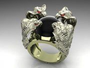 3D model Ring with cobra