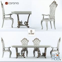 3D model Dining Group Turri Baroque (max 2012 Corona)
