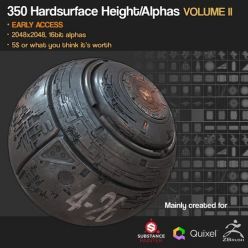PBR texture Gumroad – SP Quixel 350 Hardsurface Height Alpha Volume 2