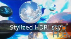 PBR texture Cartoon & Stylized HDRI sky