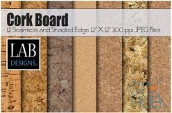 PBR texture Creativemarket – 12 Cork Board Background Textures