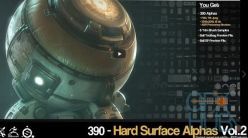 PBR texture Gumroad – 390 Hard surface scifi Alphas/Height VOL.2 [FINAL UPDATE]