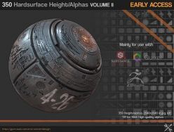 PBR texture Gumroad – 350 Hardsurface Height/Alpha Vol 2 – UPDATE 03