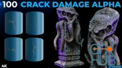 PBR texture ArtStation – 100 Crack Damage Alpha