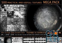 PBR texture MEGA PACK – 500 Practical and useful Stencil imperfection