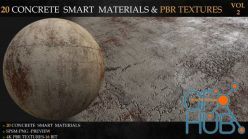 PBR texture ArtStation – 20 CONCRETE SMART MATERIALS & PBR TEXTURES-VOL 2