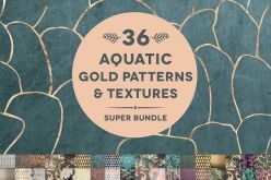 PBR texture Creativemarket – 36 Aquatic Rose Gold & Textures