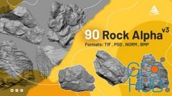 PBR texture ArtStation – 90 Rock Alpha vol.3