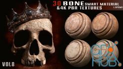 PBR texture ArtStation – 30 Bone smart material + 4k PBR textures – Vol 8