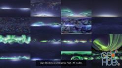PBR texture CGtrader – Night Skydome and Graphics Pack Texture