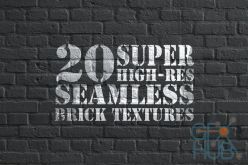 PBR texture Creativemarket – 20 hi-res seamless brick textures