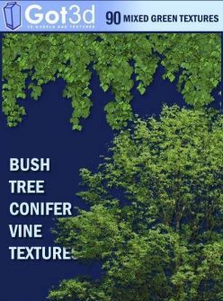 PBR texture Got3D – Tree & Vine 90 Textures with Alpha Files