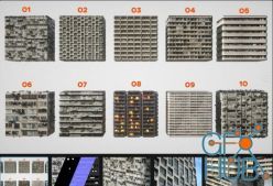 PBR texture Apartment Buildings PBR Materials (4K)