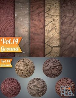 PBR texture CGTrader – Stylized Hand Painted Textures Collection 1