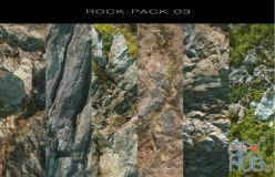 PBR texture Real Displacment Textures – RDT Rock Pack 3