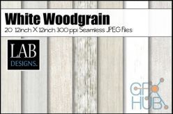 PBR texture Creativemarket – 20 White Seamless Woodgrain Textures