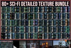 PBR texture ArtStation Marketplace – 80+ Sci Fi Detailed Hard Surface Texture Material Bundle Pack