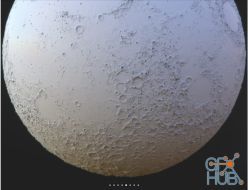 PBR texture Tuomas Kankola – 92k Moon for Maya and V-Ray