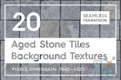 PBR texture Creativemarket – 20 Aged Stone Tiles Backgrounds
