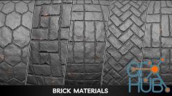 PBR texture ArtStation – 20 Tileable Brick Wall Alphas