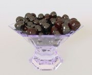 Cherries in a glass vase