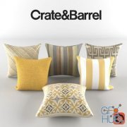 Colored pillows by Crate & Barrel