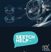 Gumroad – Sketch Help 3: Automotive design Interior sketch